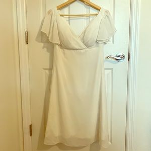 Formal Chiffon Tea Length A-Line Dress